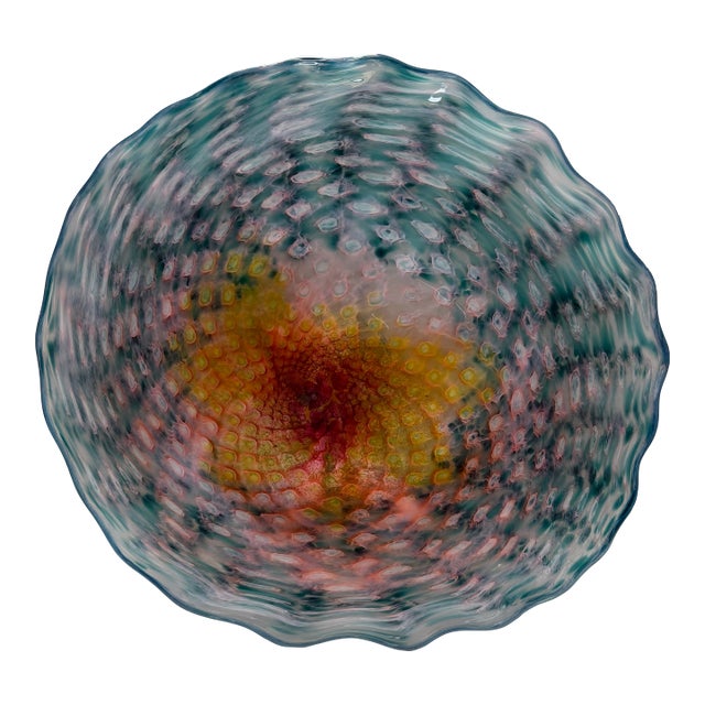 Lucy Chamberlain 22" Signed Art Glass Wall Sculpture For Sale