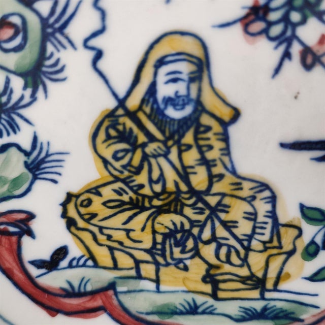 Chinese Ceramic Plate,Kangxi Marked Blue and White Porcelain Plate Hand Painted Figures Story Pattern For Sale - Image 9 of 11
