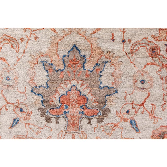 Beige Antique Persian Sultanabad Rug For Sale - Image 8 of 17