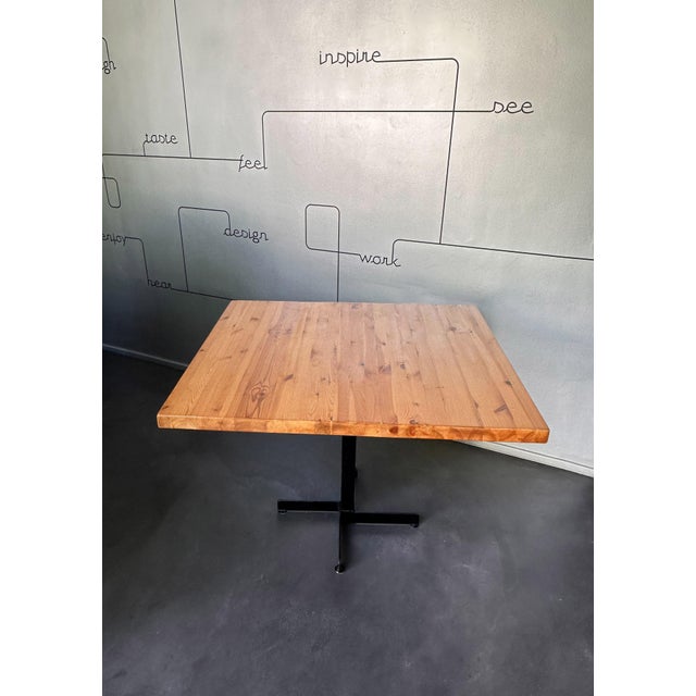 1970s Dining Table attributed to Charlotte Perriand for Les Arcs, France, 1960s For Sale - Image 5 of 15