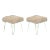 Montage Faux Fur Ottomans on Brass Hairpin Legs, Pair For Sale