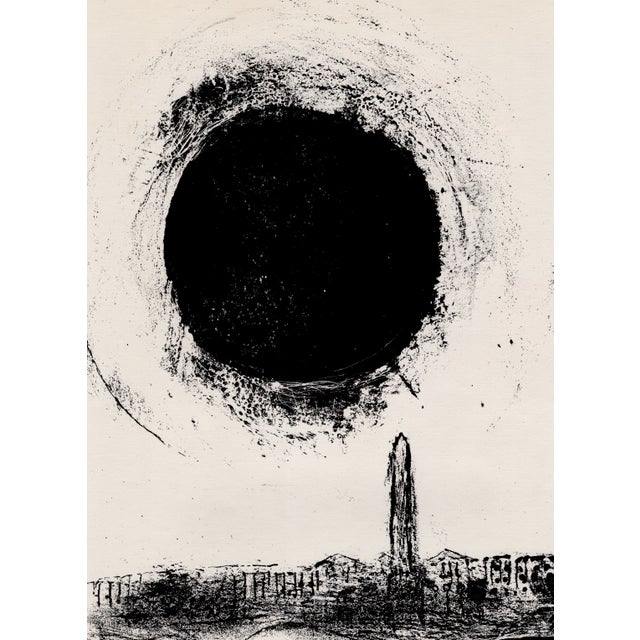 Marc Chagall, Vision of Paris / the Black Sun Over Paris / the Arc De Triomphe, 1953, Lithograph For Sale - Image 7 of 10