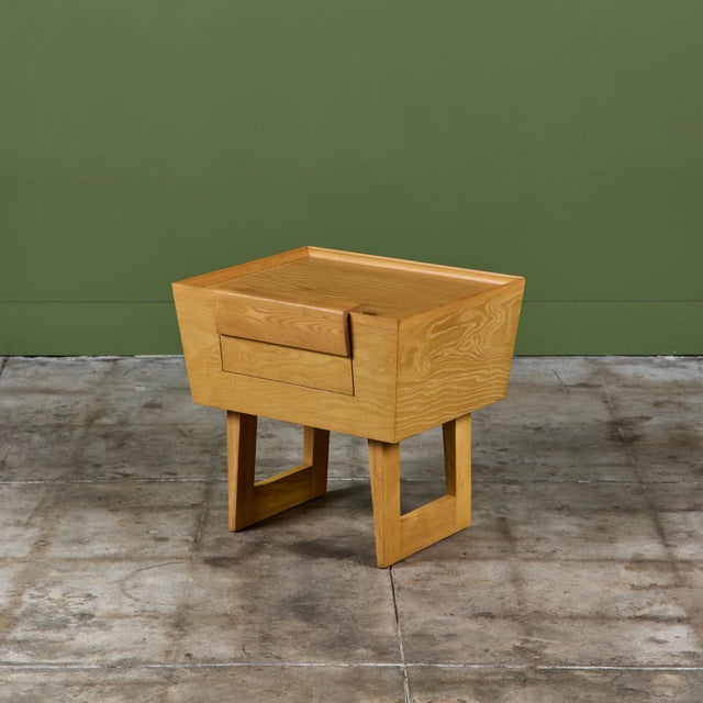 Wood Paul Laszlo Oak Nightstand for Brown Saltman For Sale - Image 7 of 18