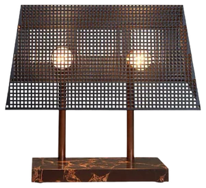 Unique Trapèze Table Lamp Marble Base by Koen Van Guijze