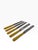 Vintage Mid-Century Viner & Hall Sheffield Ribbed Catalin Luncheon Knives - Set of 5 For Sale - Image 4 of 5
