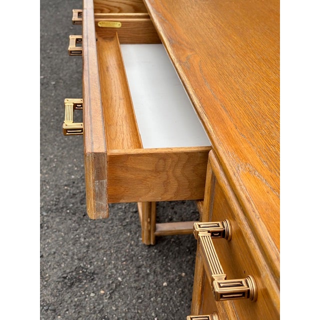 1960s McGuire Oak Desk For Sale - Image 14 of 15