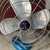 1950s Vintage Coronado Electric Fan 12" Aluminum Blades Blue Metal Base 15" Tall For Sale - Image 5 of 13