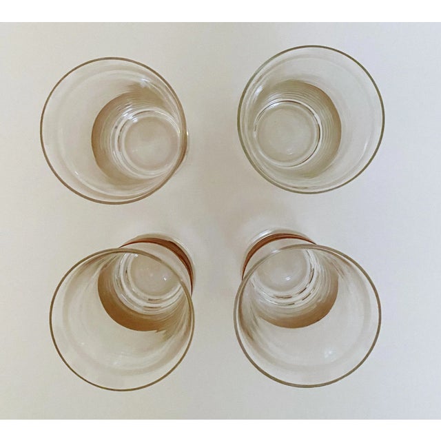Vintage Mid-Century Modern Rattan Wrapped High Ball Glasses - Set of 4 For Sale - Image 4 of 5