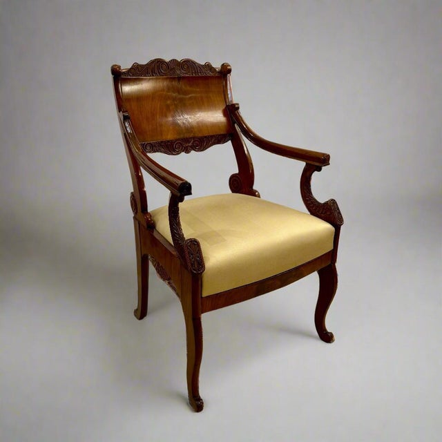 Wood 19th Century Single Neoclassical Armchair, Russia For Sale - Image 7 of 9
