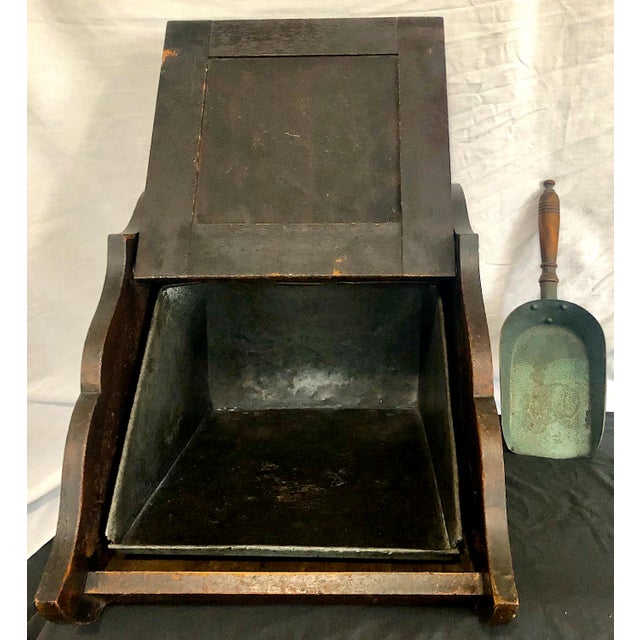 Antique Three-Piece Wooden Coal Scuttle For Sale In San Francisco - Image 6 of 8