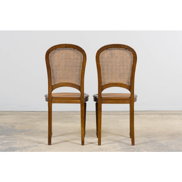 Antique French Louis XVI Style Walnut and Cane Dining Chairs - Set of 6 For Sale - Image 18 of 18