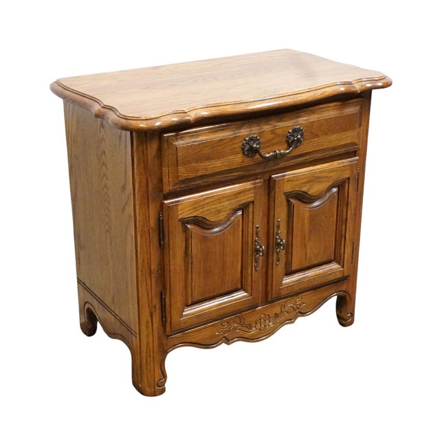 Keller Furniture Keller Furniture Solid Oak Country French Style 28" Cabinet Nightstand For Sale - Image 4 of 14