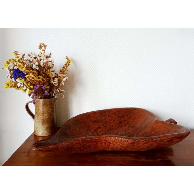 1950s Large Brutalist Wooden Bowl, 1950s For Sale - Image 5 of 14
