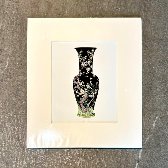 Chinese Vintage Boho Chinese Porcelain Vase Print For Sale - Image 3 of 8