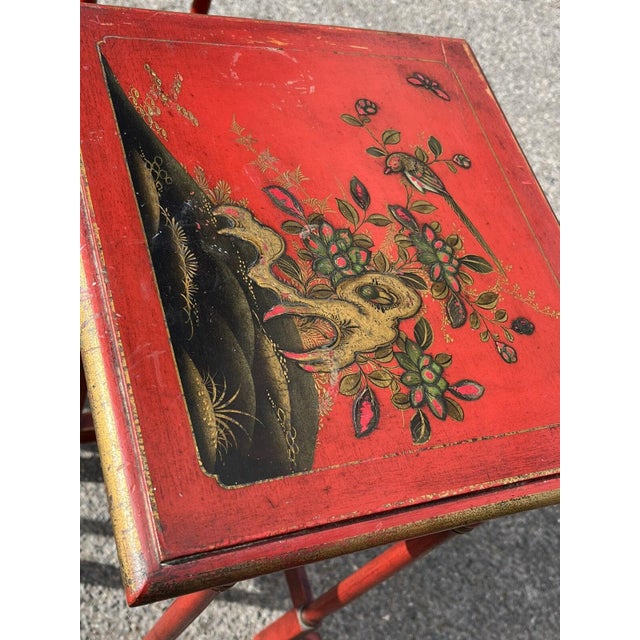 Edwardian Red Nesting Tables, Set of 3 For Sale - Image 17 of 18