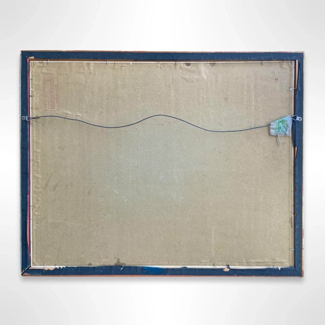 Mid 20th Century Vintage Abstract Post-War Oil Painting, Framed Original Art For Sale - Image 5 of 5