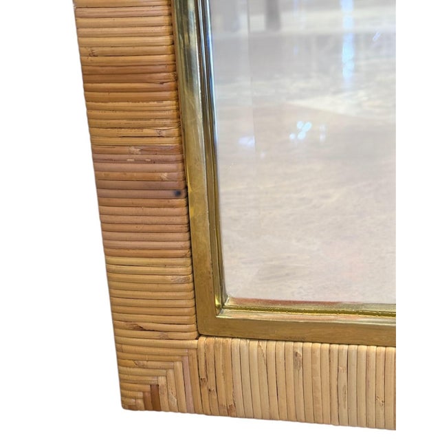 2020s Serena and Lily Balboa Rattan Wall Mirror For Sale - Image 5 of 6