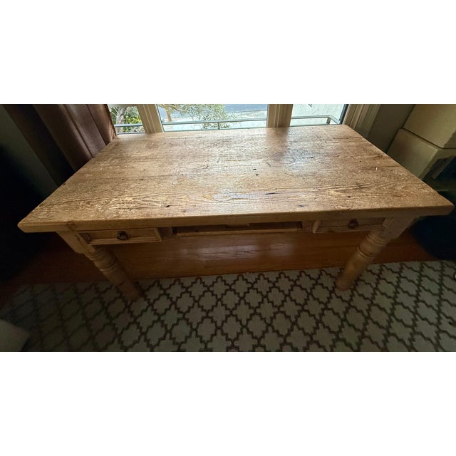 A one-of-a-kind Farmhouse Writers Desk with great character. This solid wood desk features a rough-hewn reclaimed wood...
