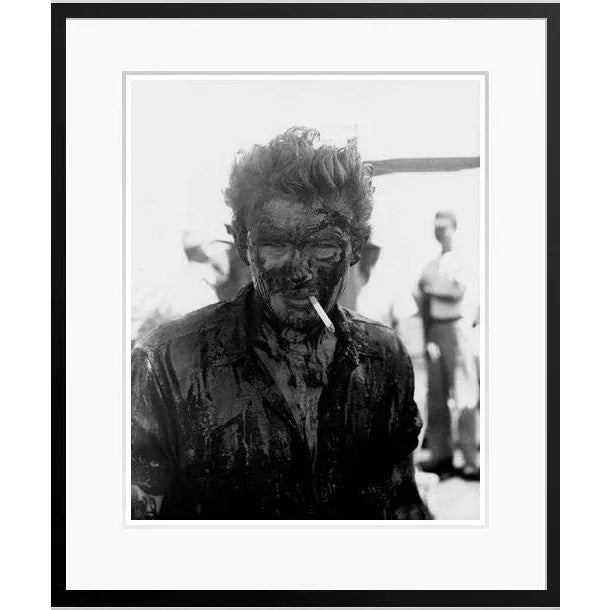 Dirty James Dean' by Galerie Prints James Dean after the oil striking scene for “Giant” in Marfa, Texas. 1955. By Galerie...