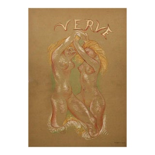 1939 Aristide Maillol Lithograph Cover 2 Verve For Sale