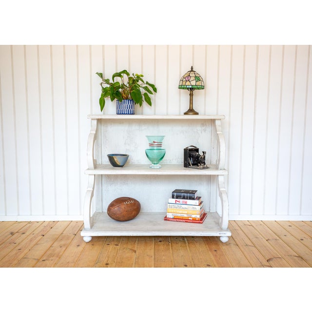 20th Century Regency French White Waterfall Shelving Unit, 1930s For Sale - Image 6 of 18