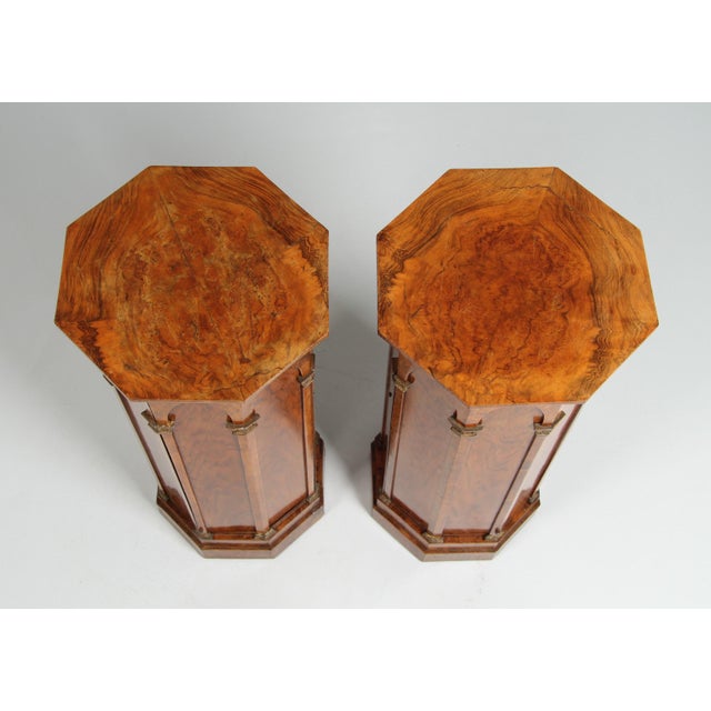 Wood Neo-Gothic Pedestals, 1800s, Set of 2 For Sale - Image 7 of 16