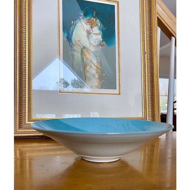 Original, Signed Framed Art in Teal, Gold and Tobacco by Jean Richardson For Sale - Image 12 of 12