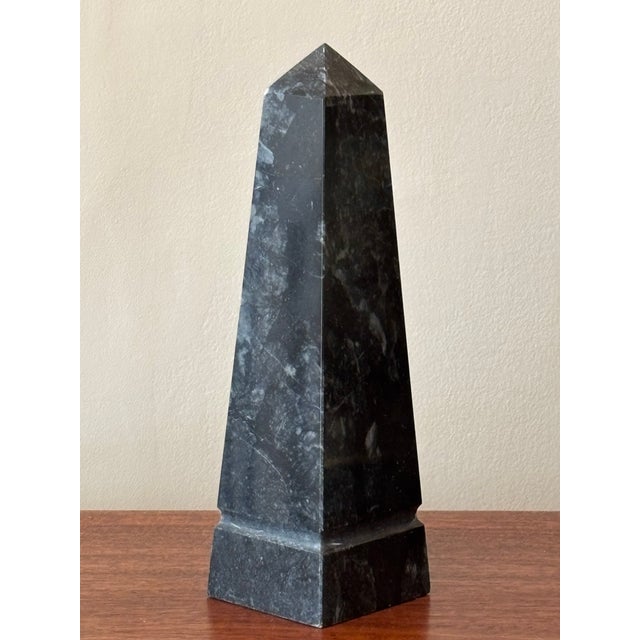 10" Neoclassical Style Black Marble Obelisk For Sale In Baltimore - Image 6 of 17