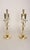 Pair of large solid brass sculptural candelabra by Tommi Parzinger for Dorlyn Silversmiths (ca. 1950s, USA). Majestic...