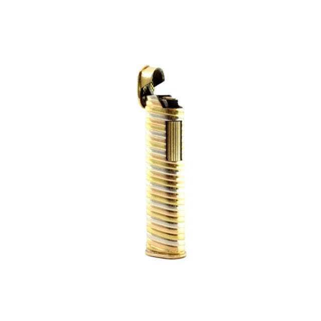2-Tone Gold Lighter with Hinged Lid For Sale - Image 13 of 13
