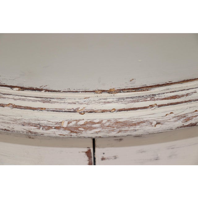 Superb Pair Cottage Chic Paint Decorated Soft White Swedish Gustavian Commodes For Sale - Image 9 of 9