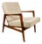 Polish Beige Gold Bouclé Lounge Chair, 1970s For Sale