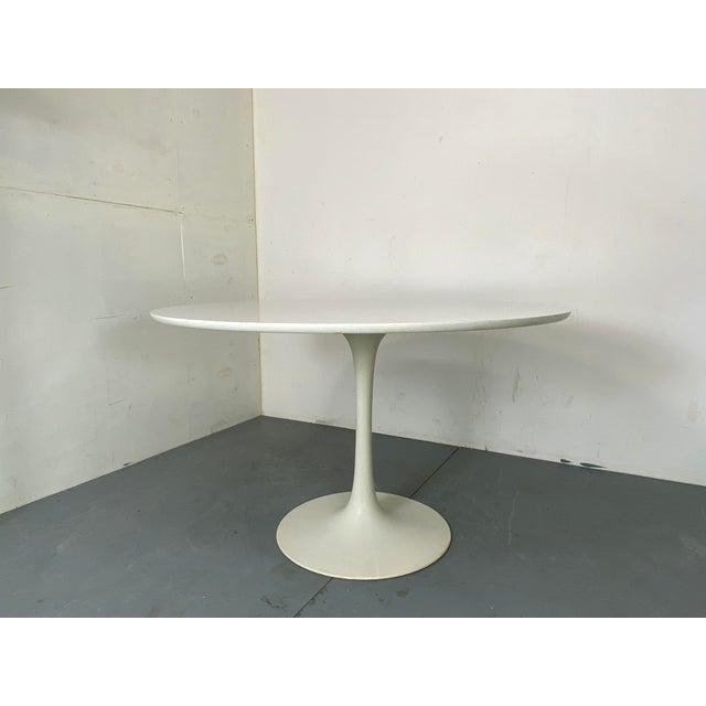 Mid-Century Space Age Tulip Dining Table in White by Arkana, 1960s For Sale - Image 10 of 12