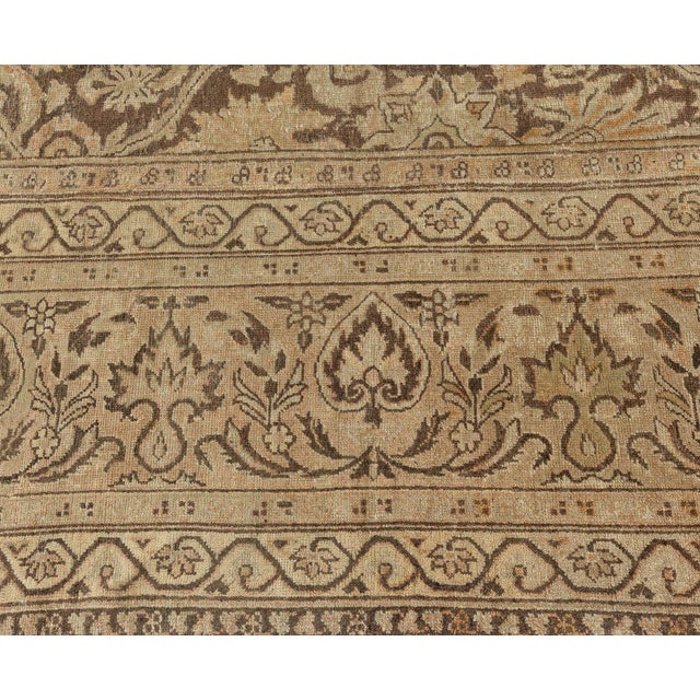 Indian Vintage Indian Amritsar Botanic Handmade Wool Carpet For Sale - Image 3 of 7