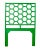 Coastal Honeycomb Headboard Twin - Bright Green For Sale - Image 3 of 3