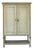Antique Italian Painted Cabinet With Gold Leaf Accents, Circa 1930s For Sale