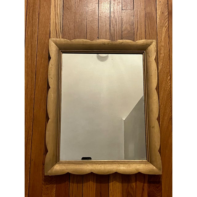 Mid 20th Century Vintage Gold Scallop Framed Mirror For Sale - Image 5 of 7