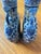 Late 19th Century Qing Dynasty Chinese Blue & White Porcelain Miniature Moon Flask Vases - Pair For Sale In New York - Image 6 of 10