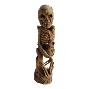 Antique Memento Mori Bone Carving – Vanitas Sculpture