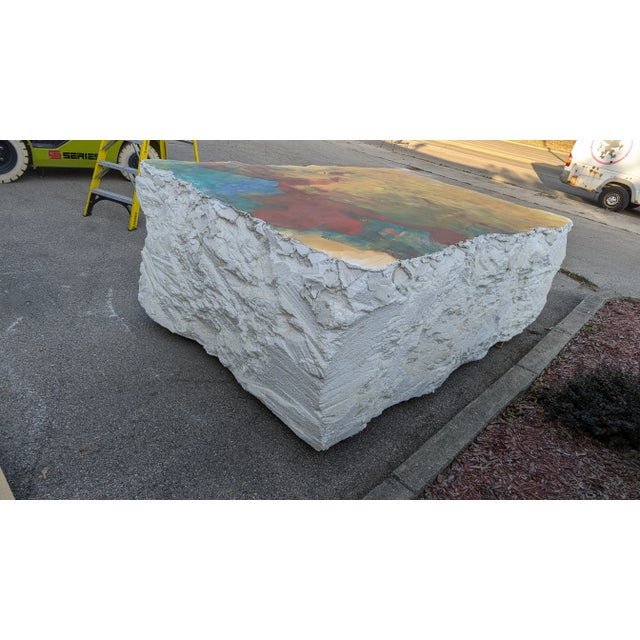 Monumental James Hyde Fresco on Styrofoam Abstract Modern Painting Installation Art 9' For Sale - Image 10 of 12