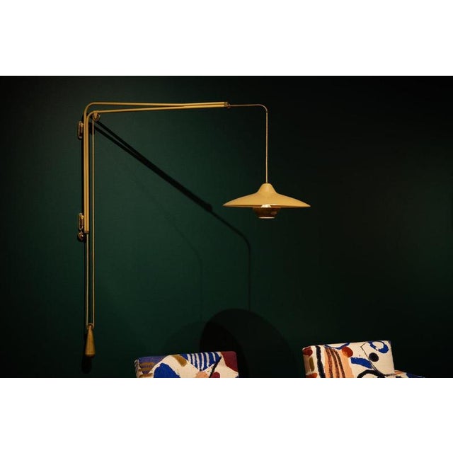 Rare wall lamp model b-3 designed by franco buzzi and manufactured by oluce, italy, 1955. This exceptional and rare wall-...