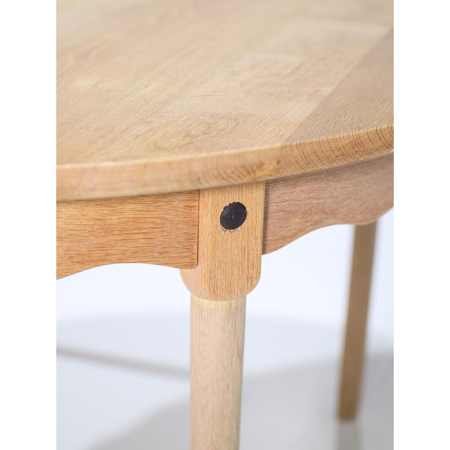 Extendable Round Dining Table in Oak by Kjaernulf, 1960s For Sale - Image 10 of 18