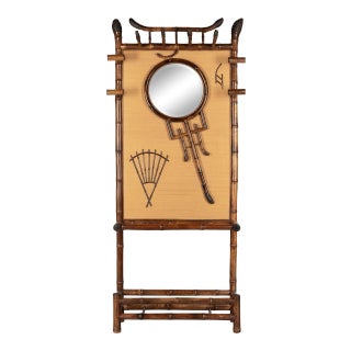 19th Century French Bamboo Hall Tree or Coat Rack For Sale