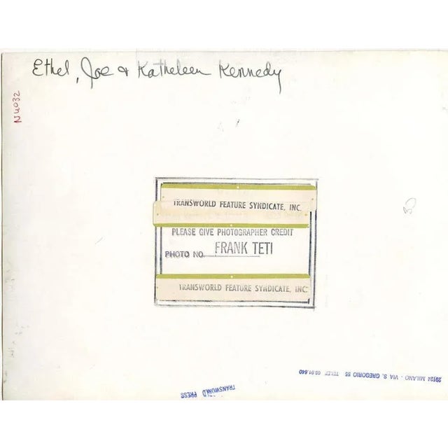 Ethel, Joe and Kathleen Kennedy is a b/w photograph by Frank Teti during the 1960s. This picture takes a lovely moment of...