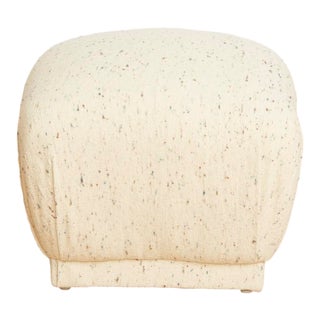 Karl Springer-Style Souffle Pouf Ottoman For Sale