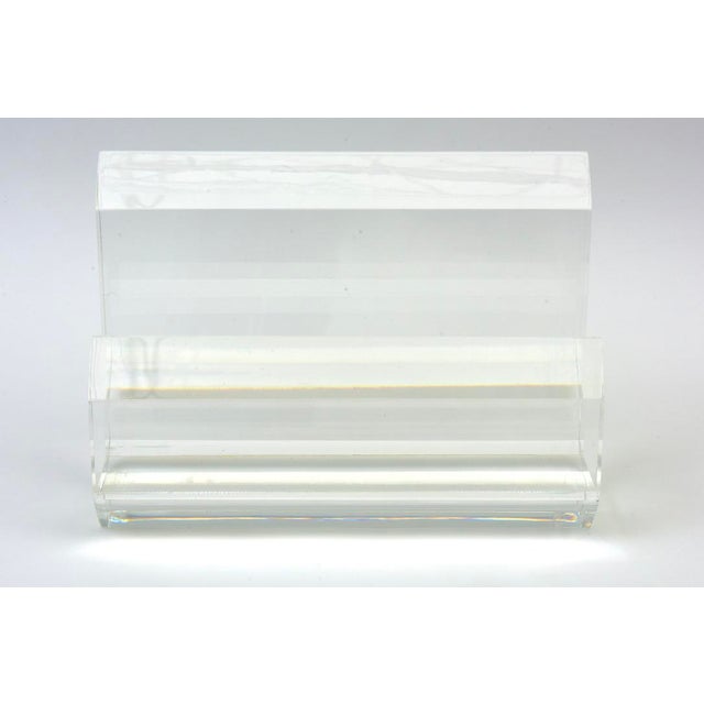 Modern Vintage Karl Springer Lucite Magazine or Book Stand, 1980's For Sale - Image 3 of 13