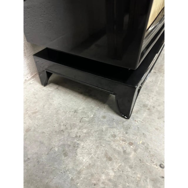 Black Masterpiece French Art Deco Parchment Sideboards / Buffet 1935s For Sale - Image 8 of 12