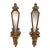 Hollywood Regency Bassett Mirror Company Gold & Silver Leaf Wall Mirrors With Display Shelves – Pair For Sale