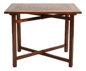 X Shaped Foot Chessboard Table