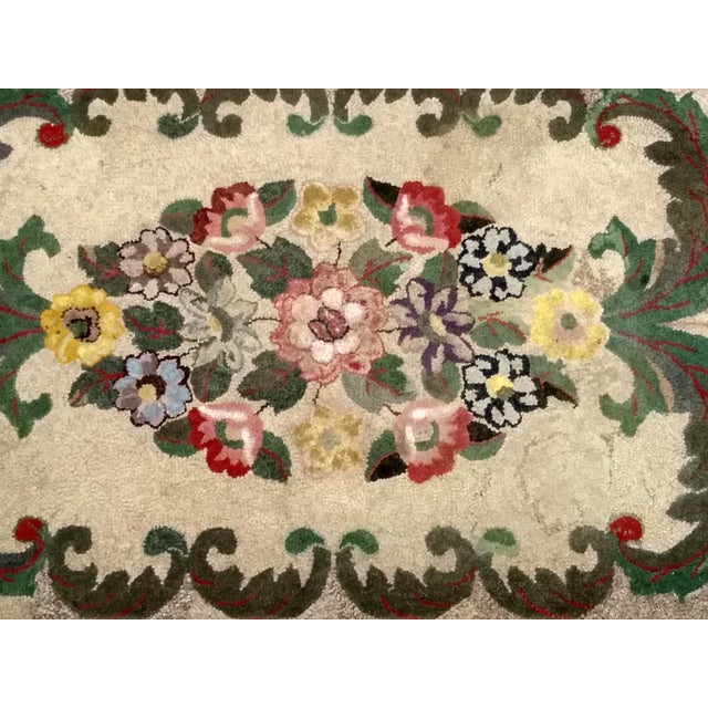 Early American Handmade Hooked Rug 3’ x 4’ 9” Chairish